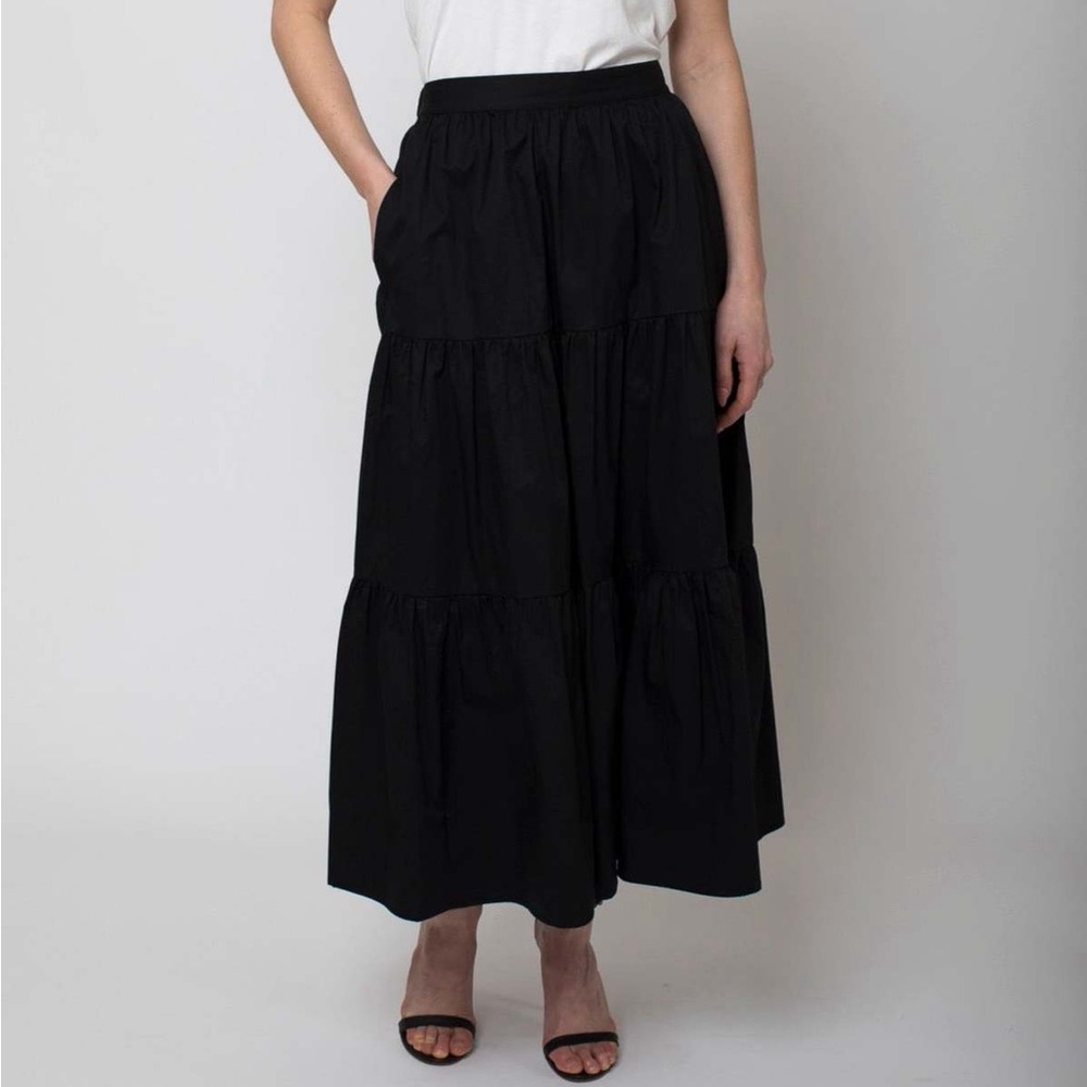 XiRENA BLACK ANGELINE TIERED MAXI SKIRT - Picture 9 of 11